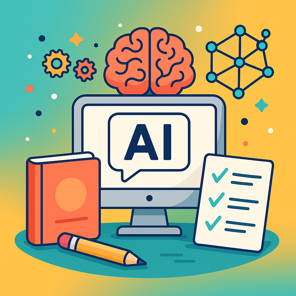 Illustration of study tools and learning